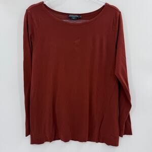 PENDLETON Lightweight Long Sleeve Shirt Womens XL Pima Cotton Modal Wide Neck